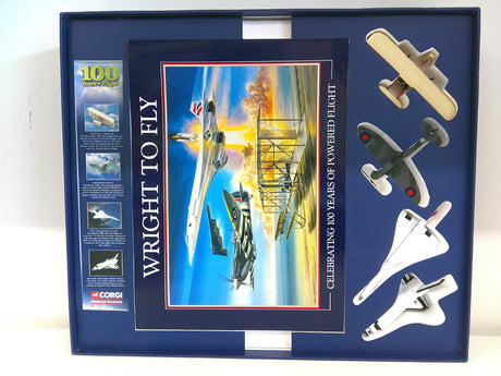 807903000324 | CSCA03005 | Corgi Showcase | 100 years of flight book and 4 Corgi Showcase models