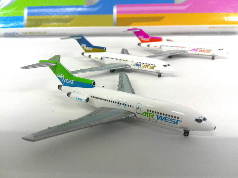 SMA3SET | SMA Models 1:400 | Boeing 727-100 Air West 3 plane set **PRE OWNED***