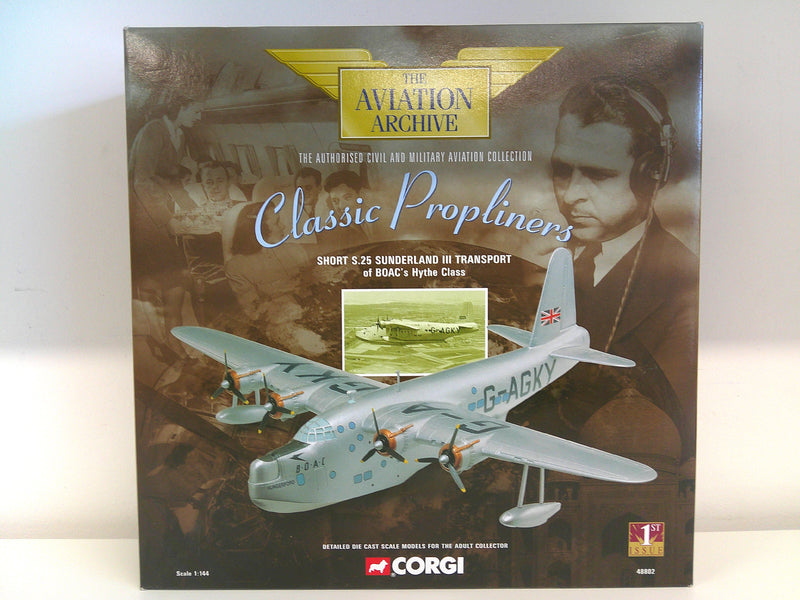 032435488023 | 48802 | Corgi 1/144 Die-Cast | Short Sunderland (Hythe) BOAC G-AGKY