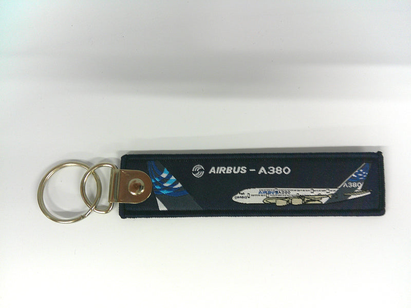 Key Tag A380 | Fabric Embriodered Key Tag | Airbus A380
