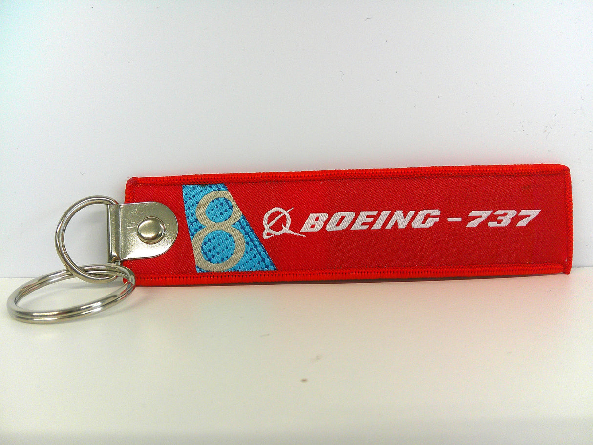 Key Tag Boeing 737 | Fabric Embriodered Key Tag | Boeing Demonstrator