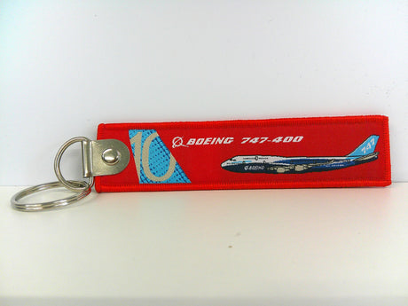 Key Tag Boeing 747 | Fabric Embriodered Key Tag | Boeing Demonstrator