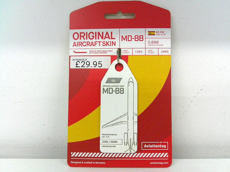 AVTAGECFJE | Aircraft Skin Tags | Original Aircraft Skin - McDonnell Douglas MD-88 Iberia EC-FJE