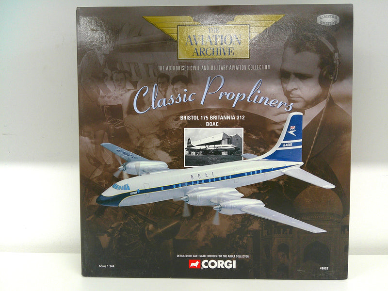 032435486029 | 48602 | Corgi 1/144 Die-Cast | Bristol Britannia BOAC G-AOVB