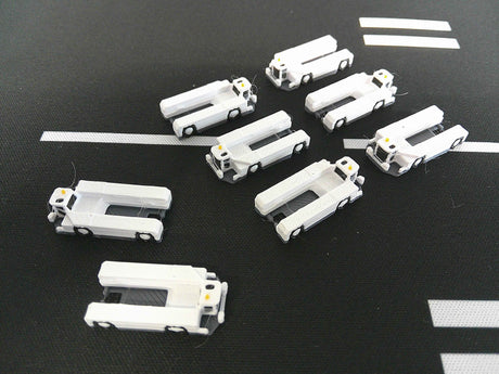 AG-Aircraft Tugs-Wide Body | Airport Accessories 1:400  | Airport Aircraft Tugs White X8 Airport GSE 1:400 scale