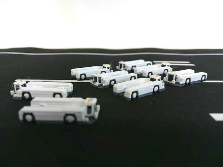 AG-Aircraft Tugs-Wide Body | Airport Accessories 1:400  | Airport Aircraft Tugs White X8 Airport GSE 1:400 scale