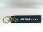 Key Tag A330 | Fabric Embriodered Key Tag | Airbus A330