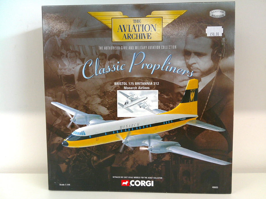 48603 | Corgi Airliner 1:144 | Bristol Britannia G-AOVH, Monarch