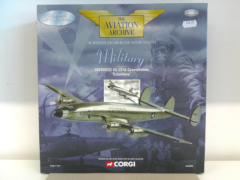807903304026 | AA30402 | Corgi 1/144 Die-Cast | Lockheed VC-121 Constellation USAF 8614