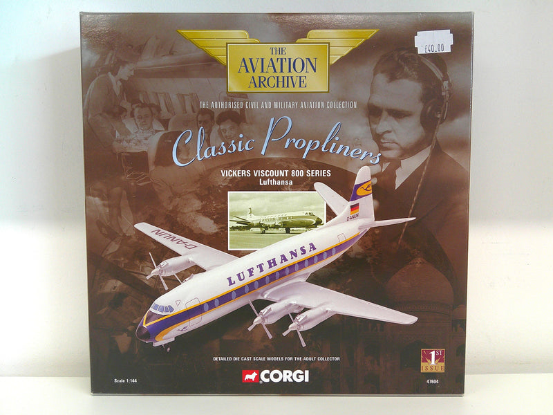 032435476044 | 47604 | Corgi 1/144 Die-Cast | Vickers Viscount Ludthansa D-ANUN