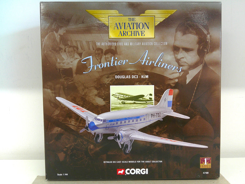032435471087 | 47108 | Corgi 1/144 Die-Cast | Douglas DC-3 KLM PH-TDZ