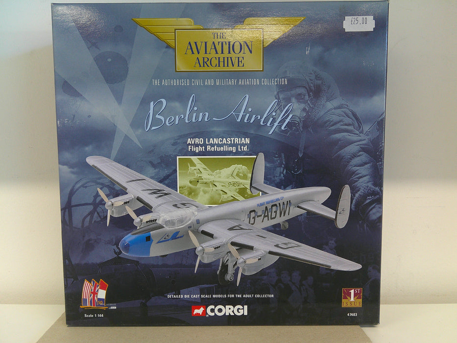 032435474033 | 47403 | Corgi 1/144 Die-Cast | Avro Lancastrian Flight Refuelling Ltd G-AGWI