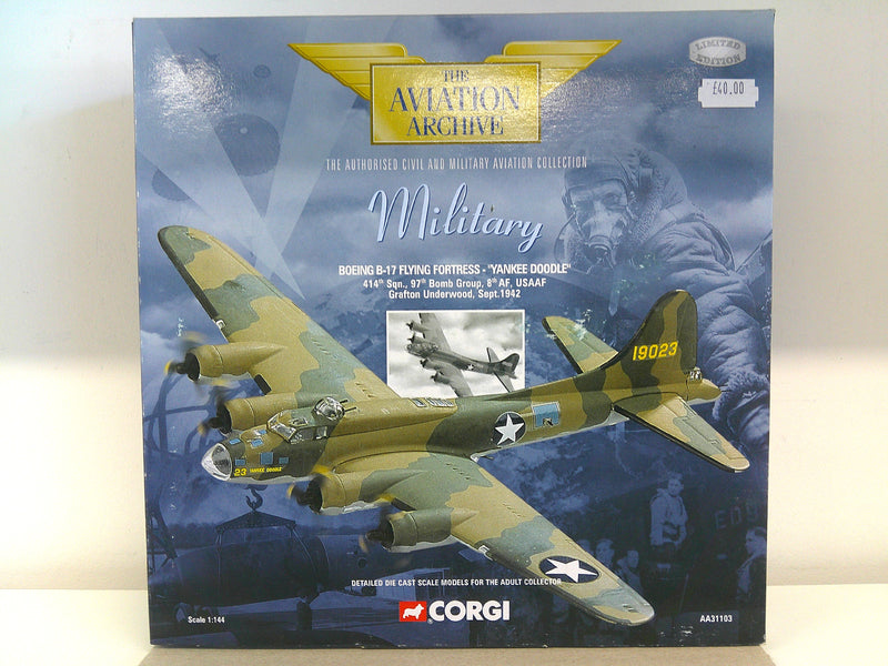 807903311031 | AA31103 | Corgi 1/144 Die-Cast | Boeing B-17 Flying Fortress USAAF 'Yankee Doodle'