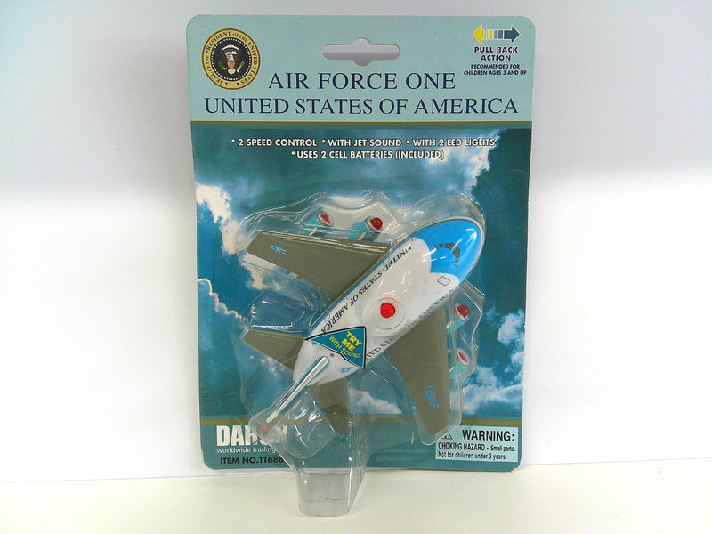 TT686 | Toys Toys | USAF Air Force One Pullback Toy with Jet Sound and Flashing Lights