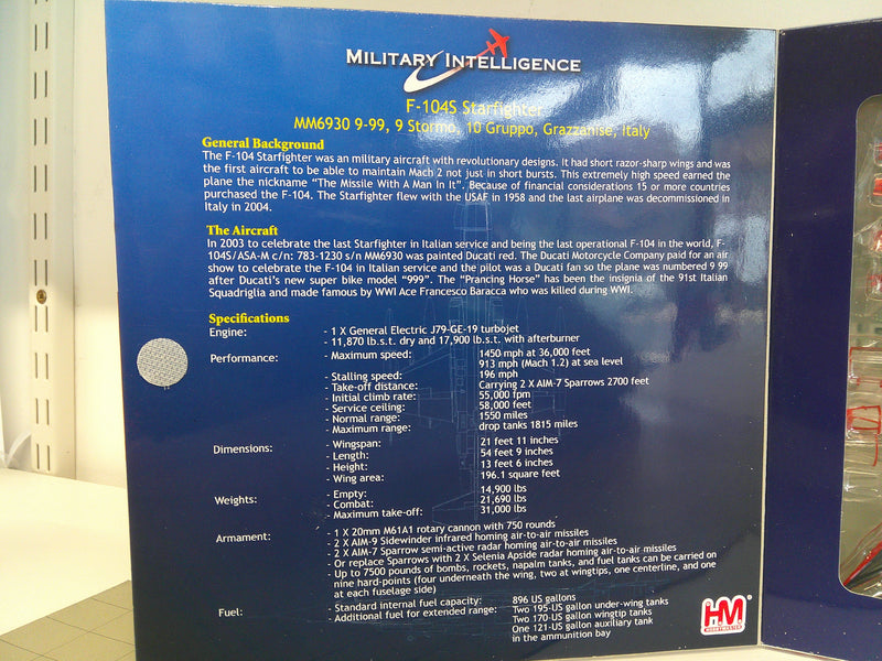 HA1006 | Hobby Master 1/72 |Lockheed F-104S 'Starfighter' Italian Air Foce MM6930 (Ferrari)