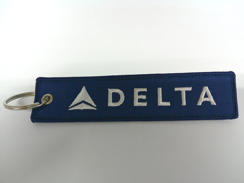Key Tag Delta | Fabric Embriodered Key Tag | Delta
