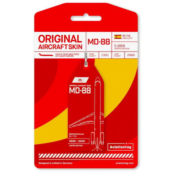 AVTAGECFJE | Aircraft Skin Tags | Original Aircraft Skin - McDonnell Douglas MD-88 Iberia EC-FJE