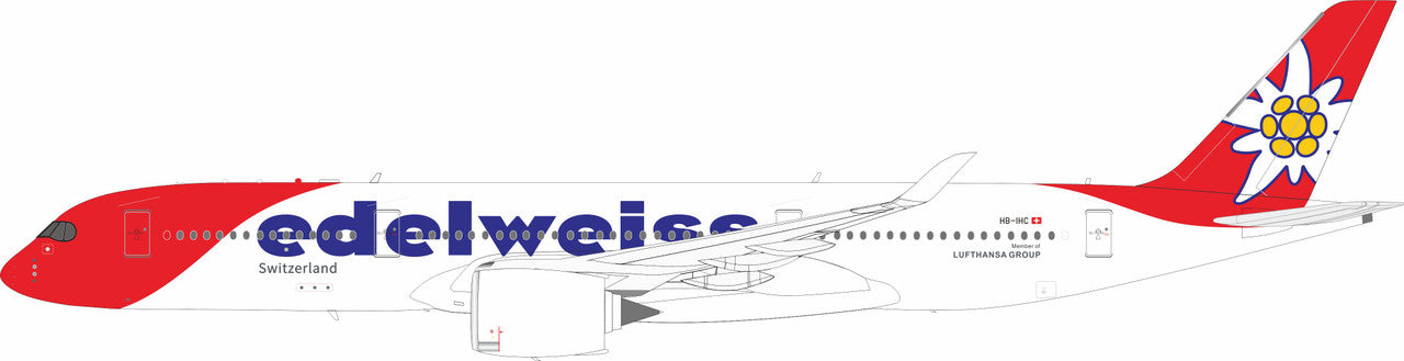 IF350WK1224 | InFlight200 1:200 | Airbus A350-900 Edelweiss Air HB-IHC With Stand | was due September 2024