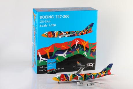 L2022FD | SQ Wings 1:200 | Boeing 747-300 'flaps down', South African Airways 'Ndizani' ZS-SAJ