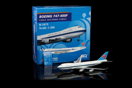 Boeing 747-400F cargo aircraft model in China Southern livery with registration B-2473.