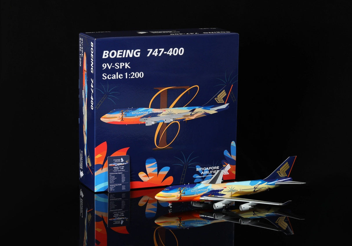 L2001FD | SQ Wings 1:200 | Boeing747-400 Singapore Airlines 9V-SPK Tropical /Flap Down