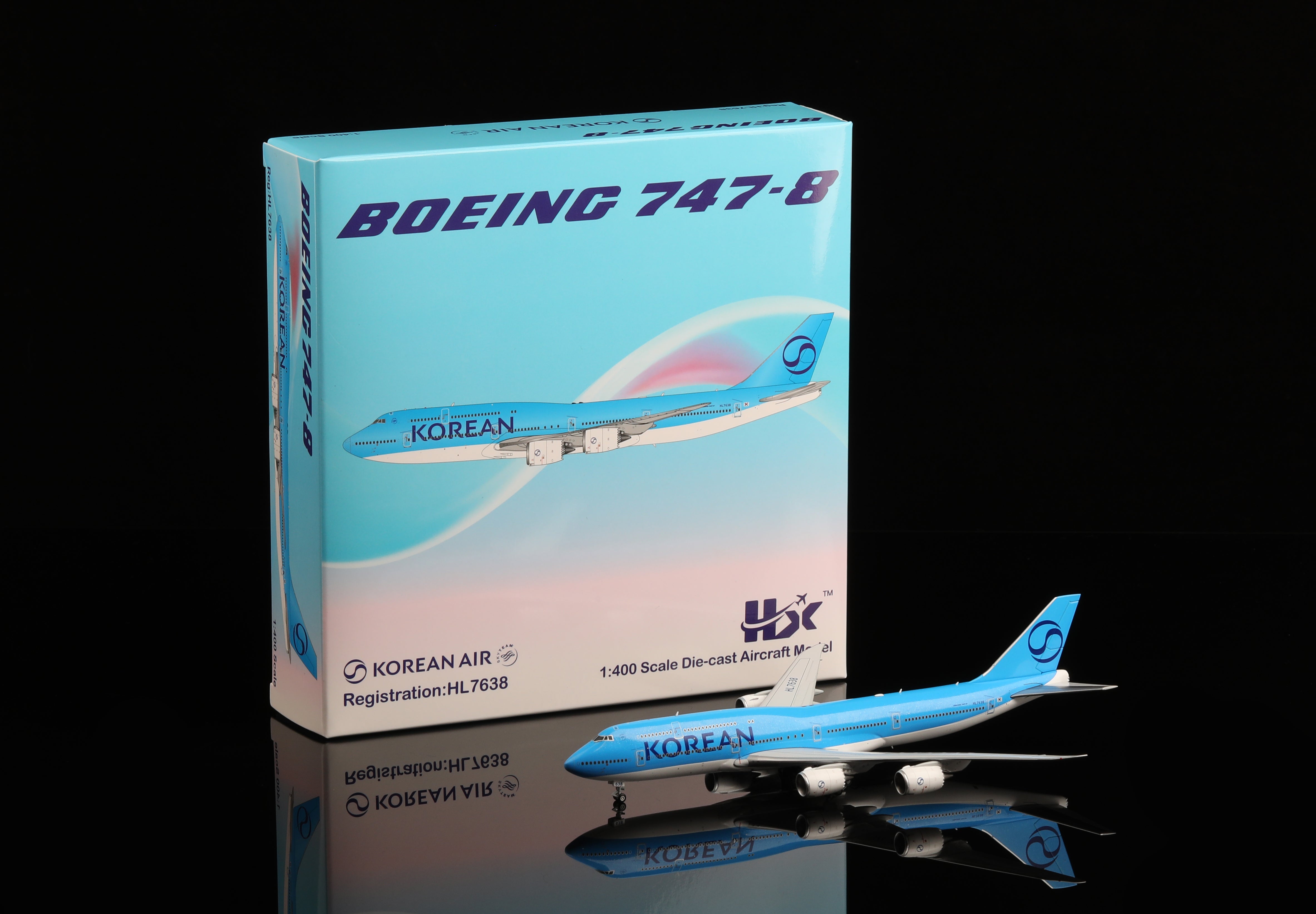 B631202 | HX Models 1:400 | Boeing B747-8 Korean Air HL7638