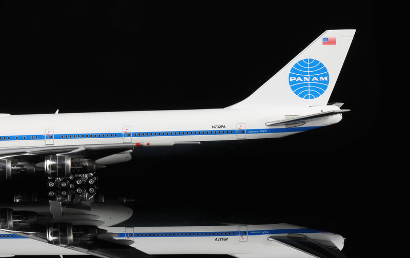 B551404P | HX Models 1:400 | Boeing 747-100 Pan Am Clipper Storm King N732PA Standard Version