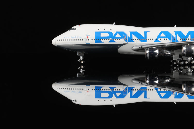 B551403PF | HX Models 1:400 | Boeing 747-100 Pan Am Clipper JUAN T.TRIPPE N747PA Flaps-Down Version