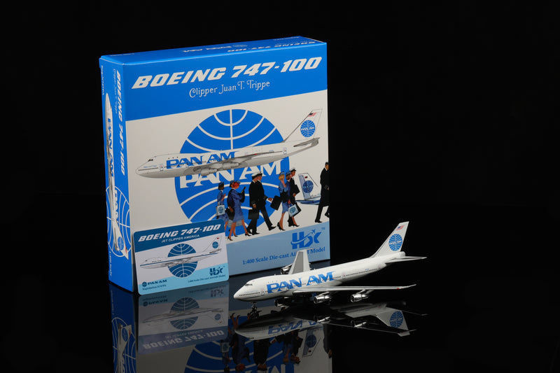 B551403PF | HX Models 1:400 | Boeing 747-100 Pan Am Clipper JUAN T.TRIPPE N747PA Flaps-Down Version
