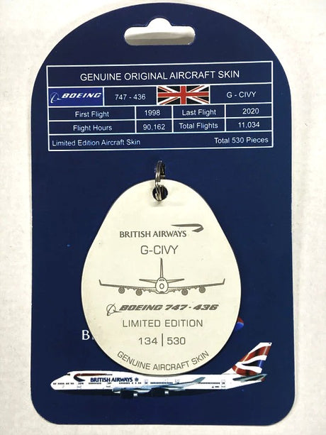 ARDTAGGCIVY | Gifts Aircraft Skins | Original Aircraft Skin - Boeing 747-436 British Airways G-CIVY 'The Last ever British Airways 747 to leave Heathrow, Original Aircraft Skin