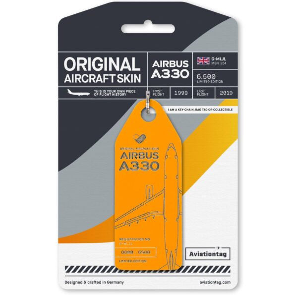 AVTAGGMLJL | Aircraft Skin Tags | Original Aircraft Skin - Airbus A330 Thomas Cook G-MLJL