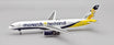 Die-cast metal Inflight200 model of a Boeing 757-200 Monarch G-MONJ.