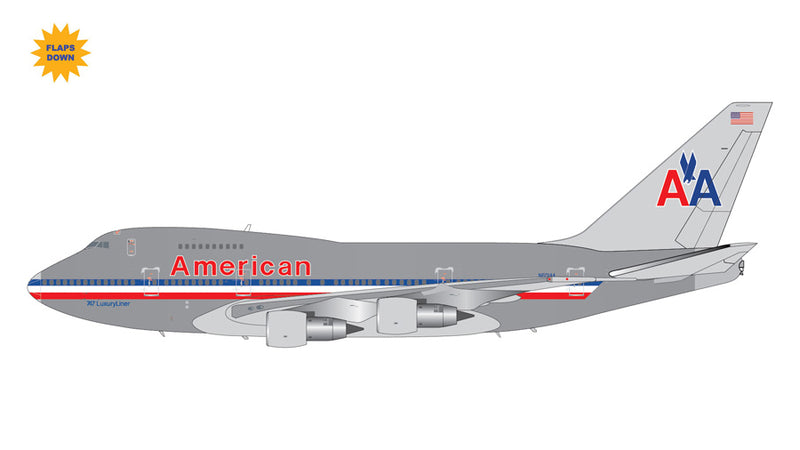 G2AAL1158F | Gemini200 | Boeing 747SP American Airlines N601AA “747 LuxuryLiner” (polished; flaps down) | is due February 2026