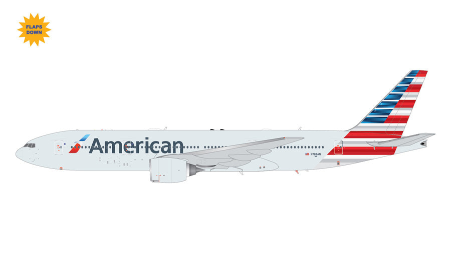 G2AAL1414F | Gemini200 1:200 | Boeing 777-200ER American Airlines N788AN (Flaps Down) | is due April 2026
