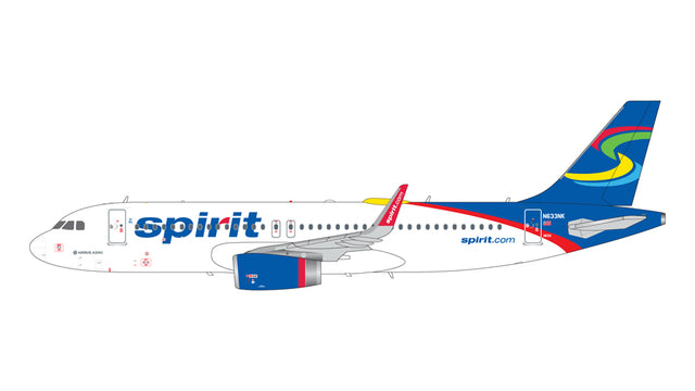 G2NKS1338 | Gemini200 1:200 | Airbus A320-200, Spirit Airlines N633NK (blue-and-white Skittles livery)