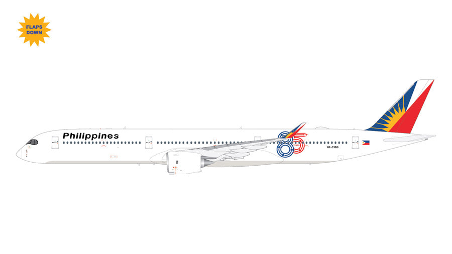 G2PAL1498F | Gemini200 1:200 | Airbus A350-1000 Phillippine Airlines RP-C3510 "85 Years" (Flaps Down) | is due April 2026