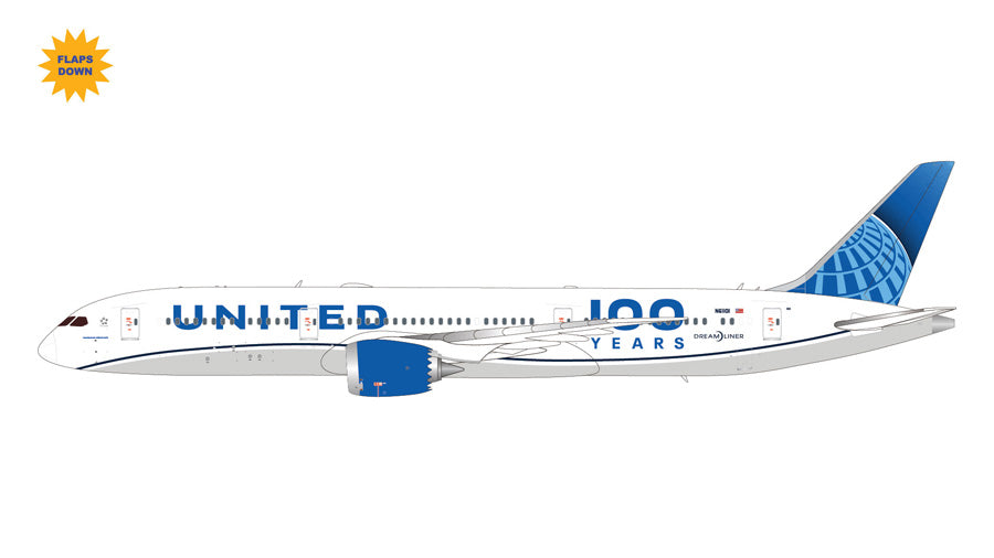 G2UAL1258F | Gemini200 | Boeing 787-9 United Airlines N61101 “100 Years” (flaps down) | is due February 2026