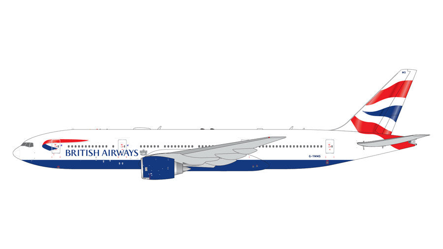 GJBAW2117F | Gemini Jets 1:400 1:400 | Boeing 777-200ER British Airways G-YMMS (flaps down)