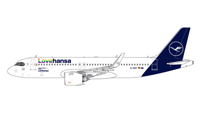 GJDLH2168 | Gemini Jets 1:400 1:400 | Airbus A320neo Lufthansa D-AINY Lovehansa