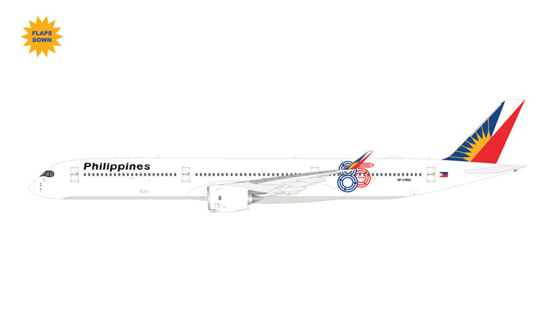 GJPAL2397F | GeminiJets 1:400 | Airbus A350-1000 Philippine Airlines RP-C3510 "85 Years" (Flaps Down) | is due March 2026