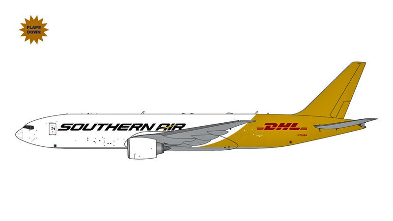 GJSOO2014F | Gemini Jets 1:400 1:400 | Boeing 777F Southern Air N775SA DHL Tail (Flaps Down)