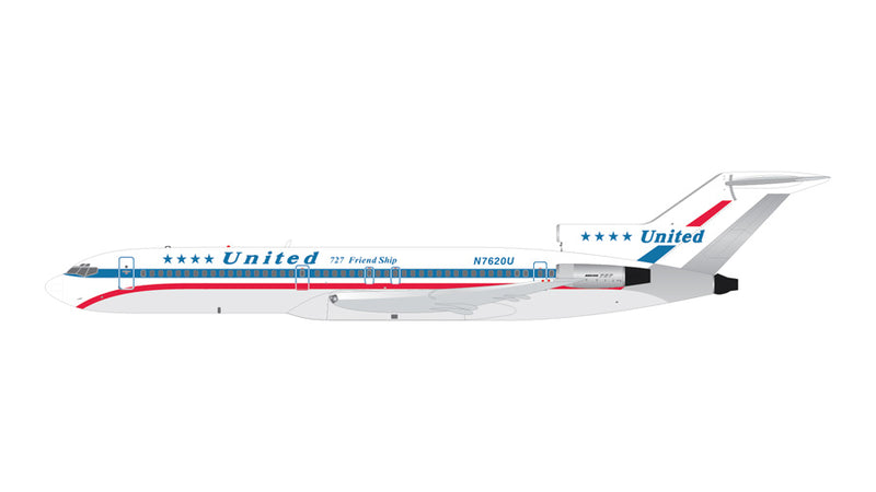 GJUAL2352 | GeminiJets 1:400 | Boeing 727-200 United Airlines N762OU (Stars And Bars Friendship Livery) | is due March 2026