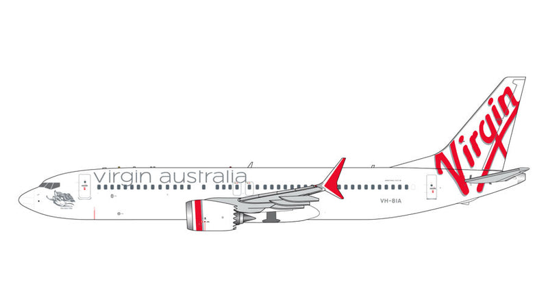 GJVOZ2142 | Gemini Jets 1:400 1:400 | Boeing 737 MAX 8 VIRGIN AUSTRALIA AIRLINES VH-8IA