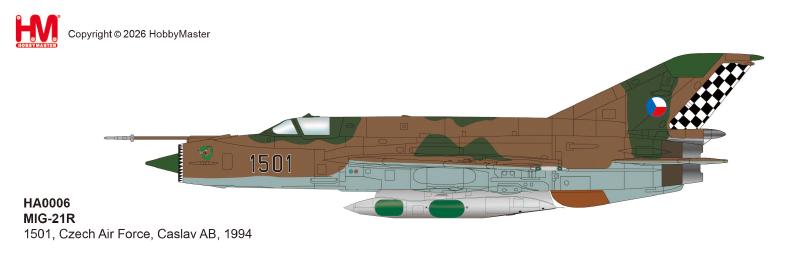 HA0006 | Hobby Master Military 1:72 | MIG-21R 1501, Czech Air Force, Caslav AB, 1994