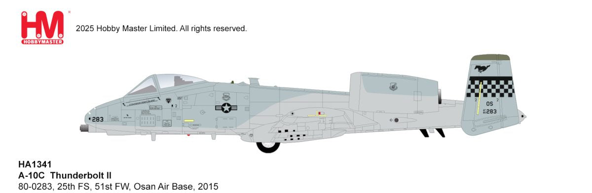 HA1341 | Hobby Master Military 1:72 | A-10C Thunderbolt II 80-0283, 25th FS, 51st FW, Osan Air Base, 2015 | is due November 2025