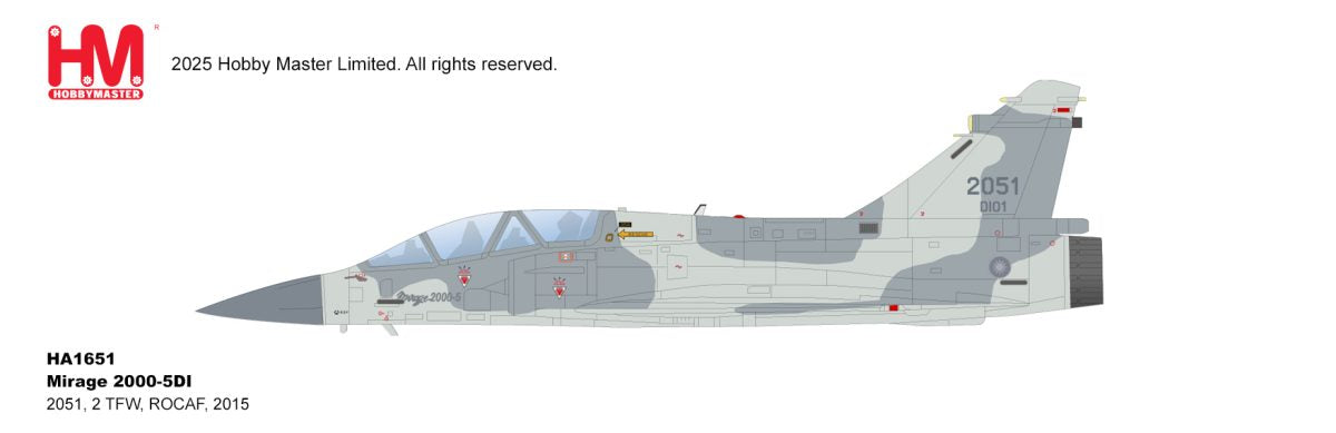 HA1651  | Hobby Master Military 1:72 | Mirage 2000-5DI 2051/DI01, 2nd TFW, ROCAF, 2014 | is due November 2025