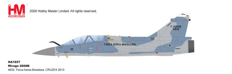 HA1657 | Hobby Master Military (1/72) | Dassault Mirage 2000B 4932 Forca Aerea Brasileira CRUZEX 2013 | is due August 2026
