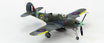 Bell P-39 Airacobra military aircraft model with display stand and landing gear.