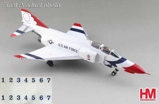 HA19084 | Hobby Master Military 1:72 | F-4E Thunderbirds USAF, 1973/74 season (w/decals for No.1 to 7 planes)