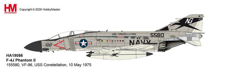 HA19086 | Hobby Master Military 1:72 | F-4J Phantom II 155580, VF-96, USS Constellation, 10 May 1975 | is due September 2026